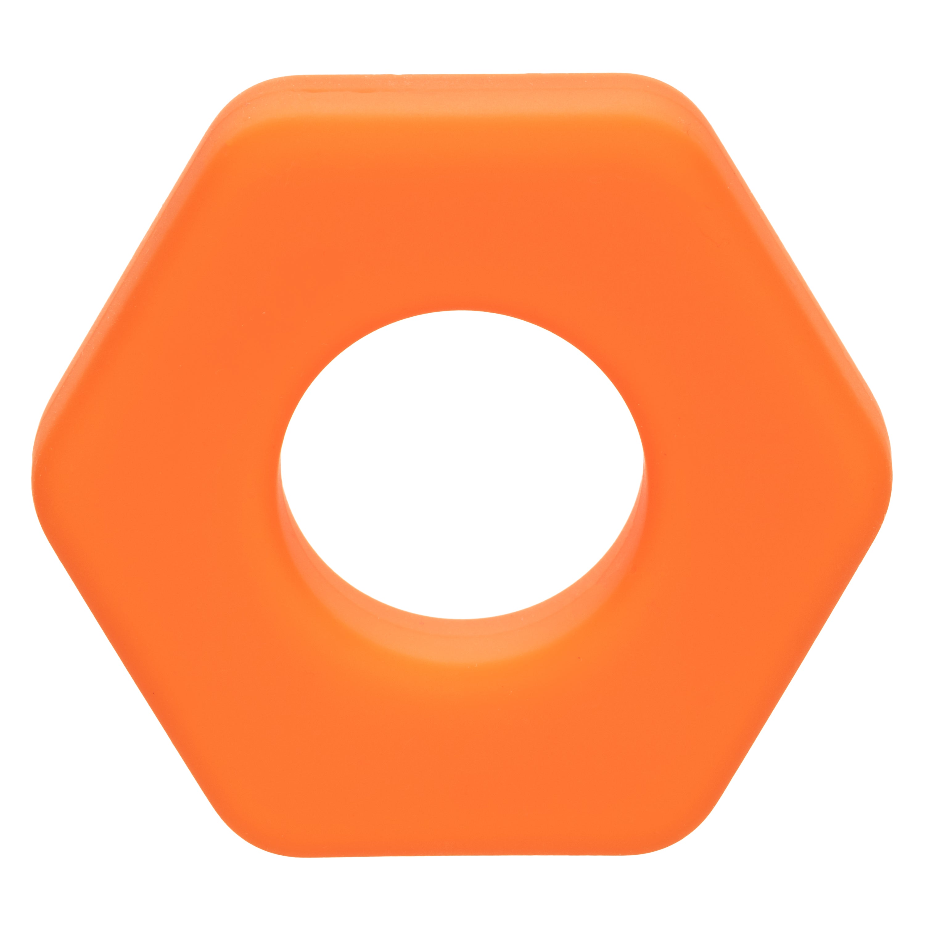 Alpha Liquid Silicone Prolong Sexagon Ring - Orange Luxe Ember Essentials