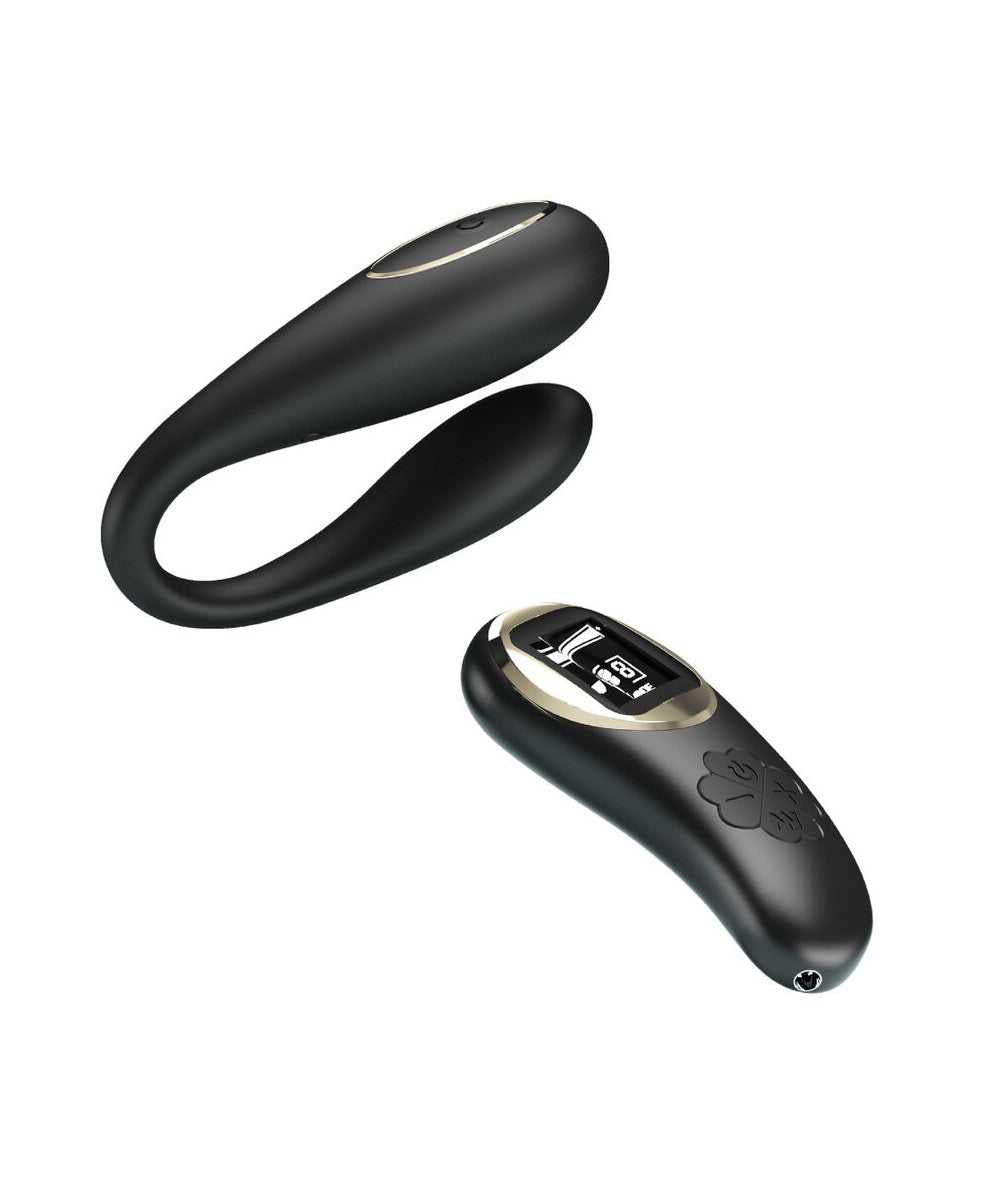 Nathan Double Pleasure Remote Control Vibrator - Black Luxe Ember Essentials