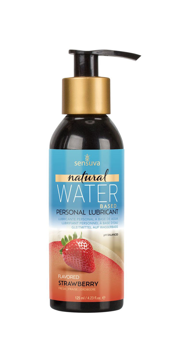 "Natural Water-Based Personal Lubricant - Strawberry 4 Fl. Oz. (125ml) Bottle SEN-VL362-ML"