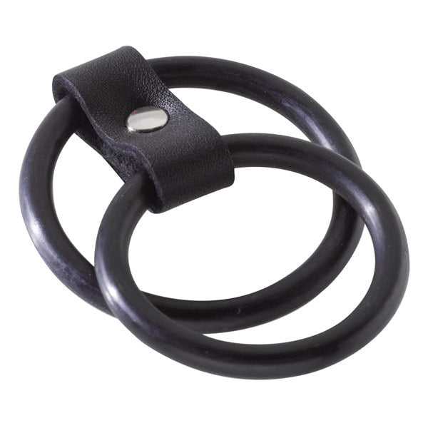 Nitrile Dual Cock Ring - Black Luxe Ember Essentials