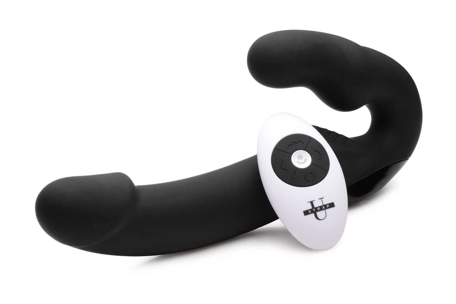 Urge Silicone Strapless Strap on With Remote - Black Luxe Ember Essentials