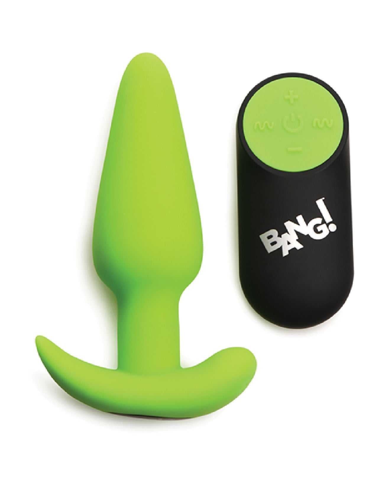 Glow in the Dark Butt Plug With Remote - Green Luxe Ember Essentials