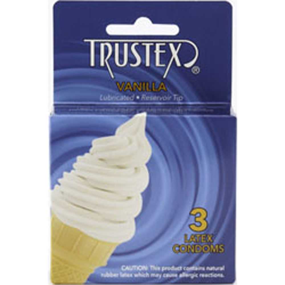 Trustex Flavored Lubricated Condoms - 3 Pack - Vanilla Luxe Ember Essentials