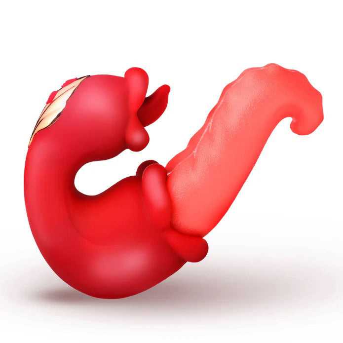 Lickgasm Lick Lasher Licking Vibrator - Red Luxe Ember Essentials