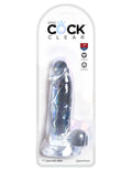 King Cock Clear 7 Inch Cock With Balls Luxe Ember Essentials
