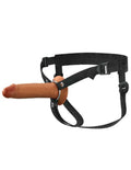 Fantasy X-Tensions Elite 7" Silicone Hollow Strap Dual Density - Brown Luxe Ember Essentials