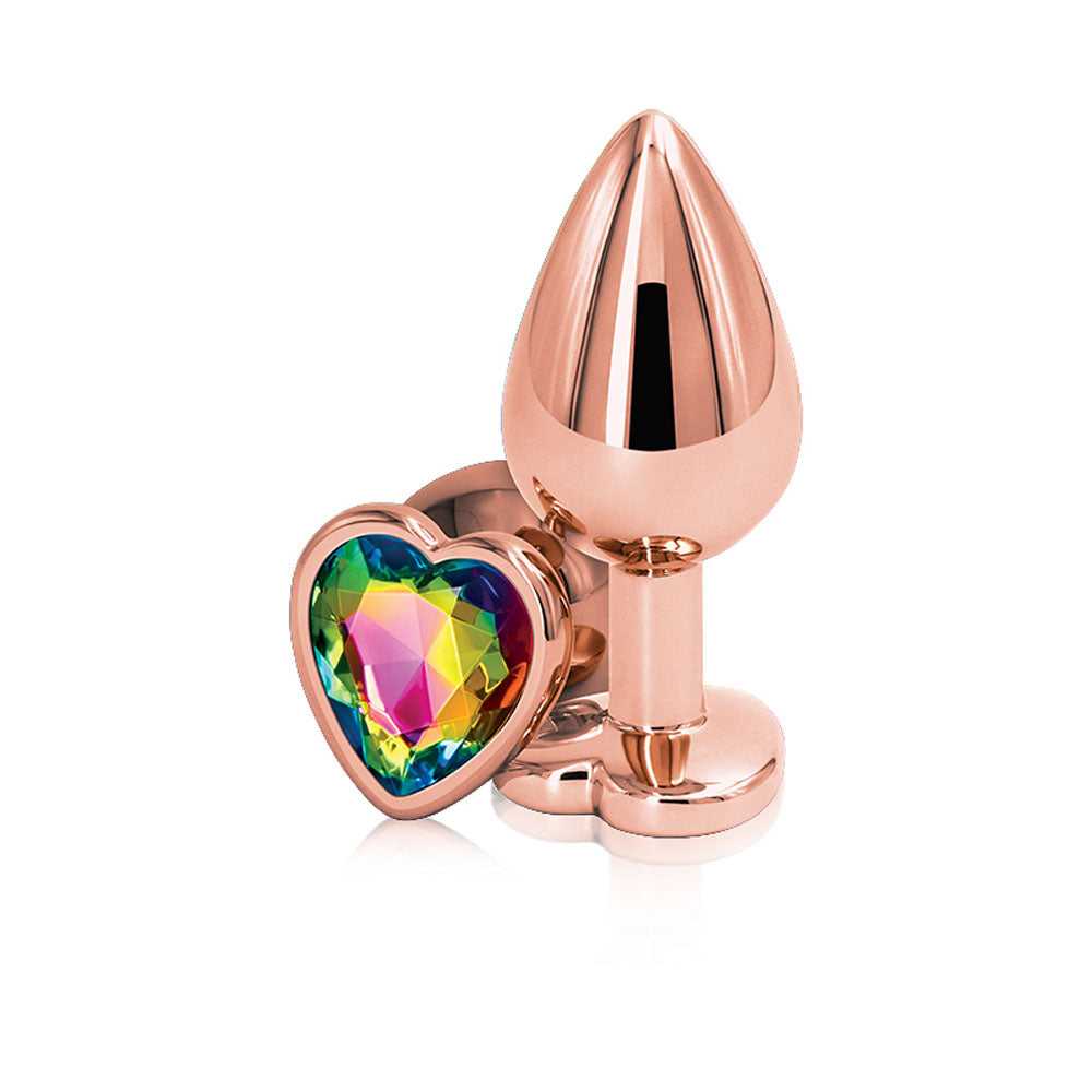 Rear Assets - Rose Gold Heart - Medium - Rainbow Luxe Ember Essentials