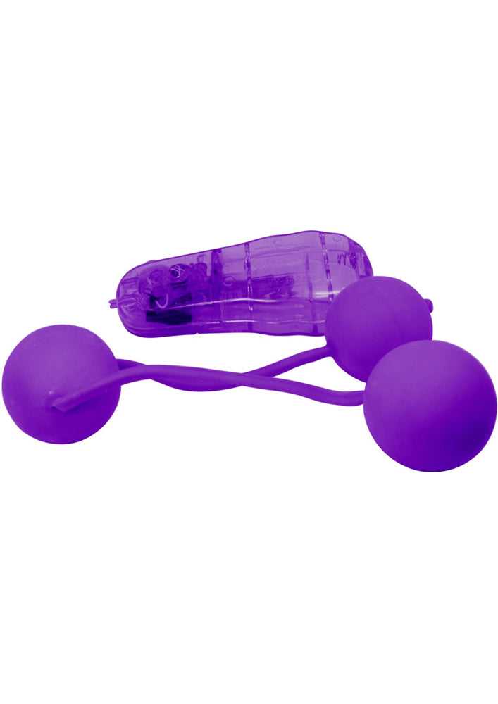 Real Skin Vibrating Ben Wa Balls - Purple Luxe Ember Essentials
