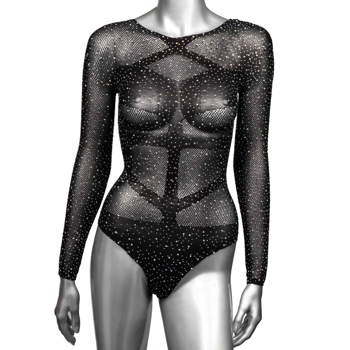 "Radiance Long Sleeve Body Suit - Queen - Black SE3002163"