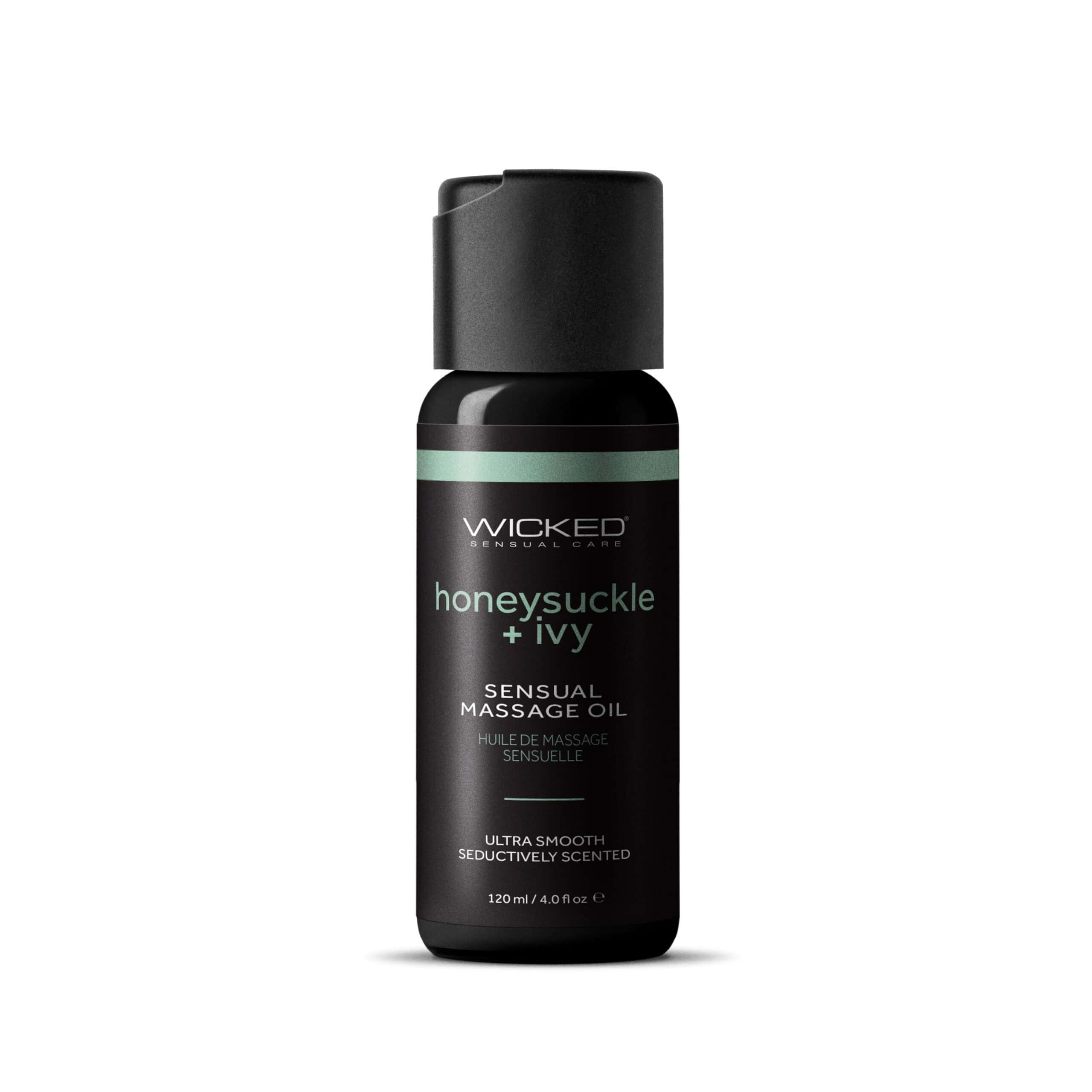 "Wicked Sensual Massage Oil Honeysuckle Ivy 4 Fl Oz WS-90976"