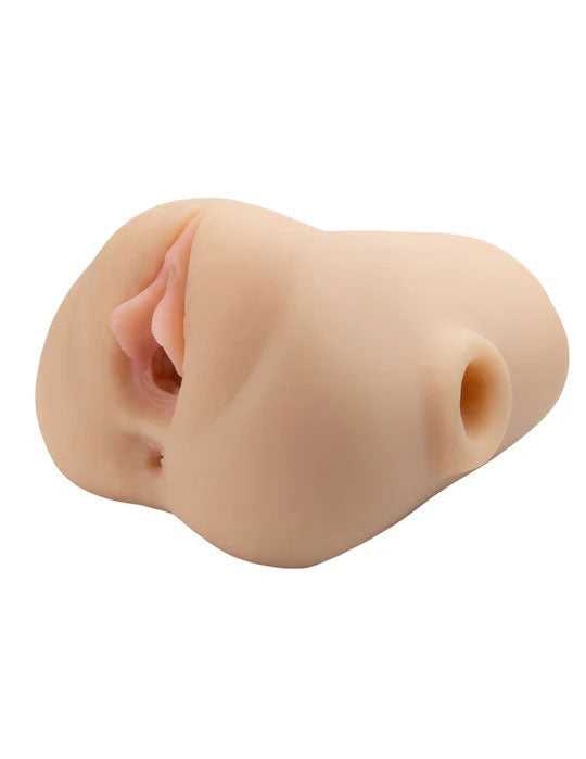 Pdx Plus Double Pounder Vibrating Squeeze Stroker - Light Luxe Ember Essentials