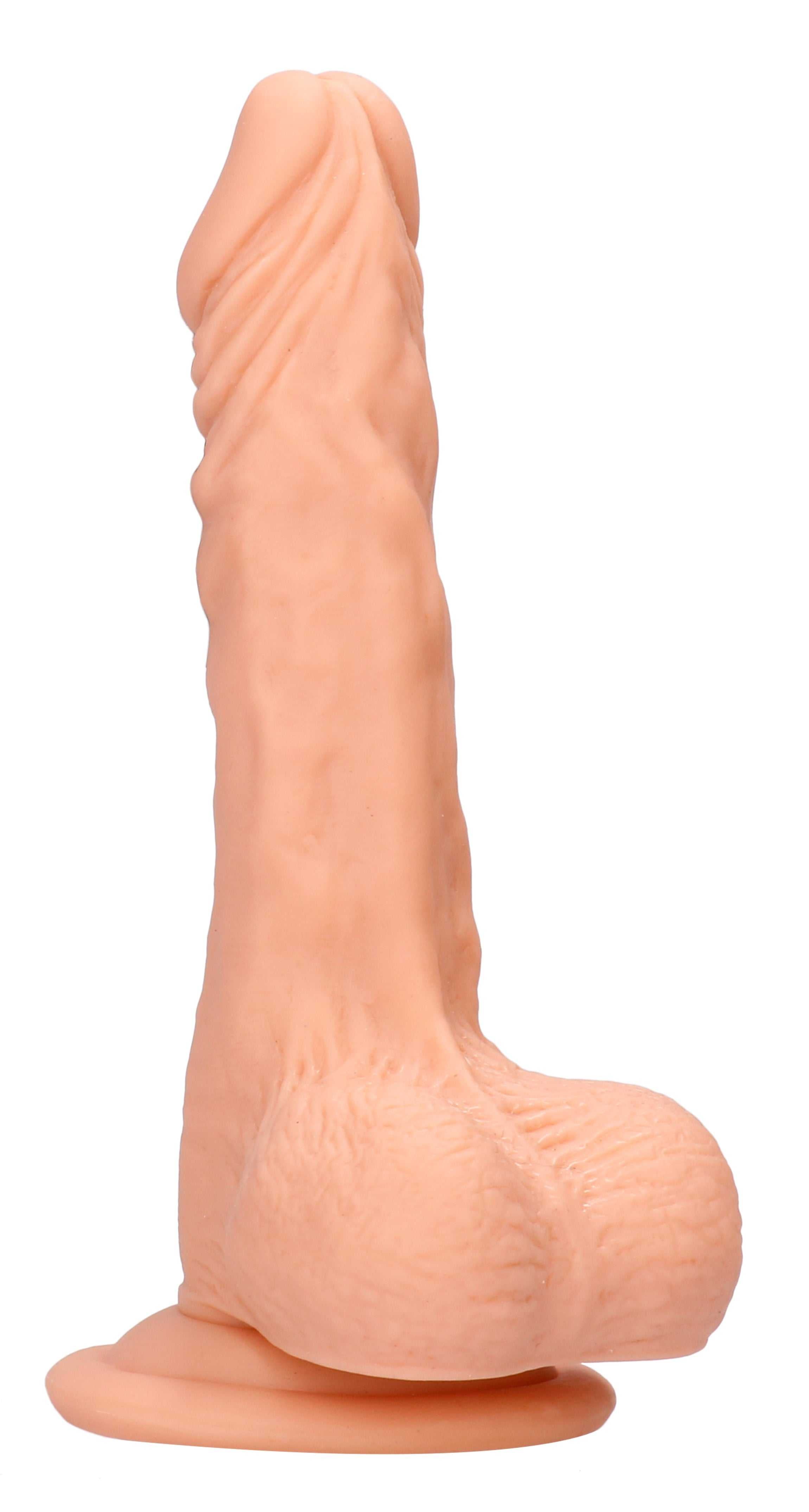 7 Inch Dong With Testicles - Flesh Luxe Ember Essentials