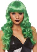 "24 Inch Misfit Long Wavy Bang Wig - Green LA-A2766GRN"