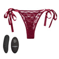 Remote Control Lace Thong Set - Burgundy Luxe Ember Essentials