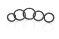 Boneyard Silicone Ring 5 Pc Kit - Black Luxe Ember Essentials