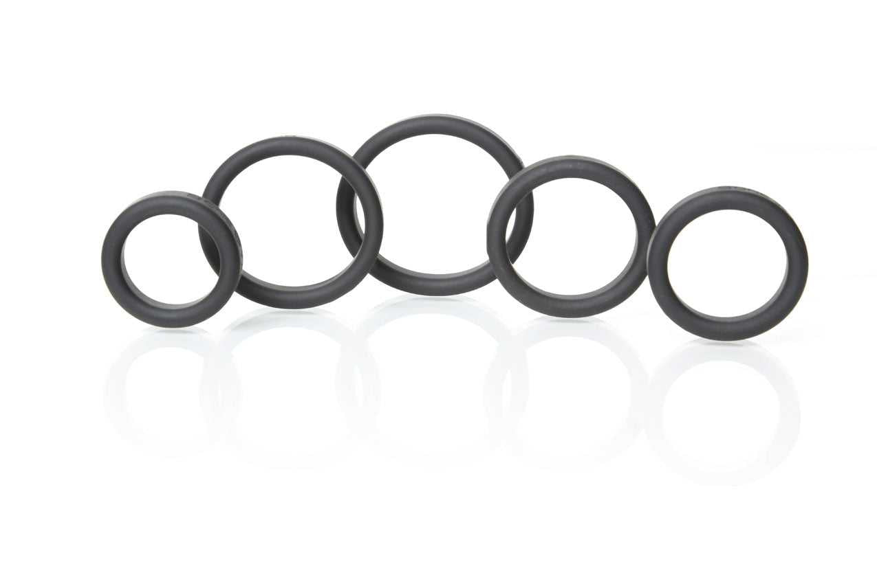 Boneyard Silicone Ring 5 Pc Kit - Black Luxe Ember Essentials