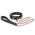 Bondage Couture - Collar and Leash - Black Luxe Ember Essentials