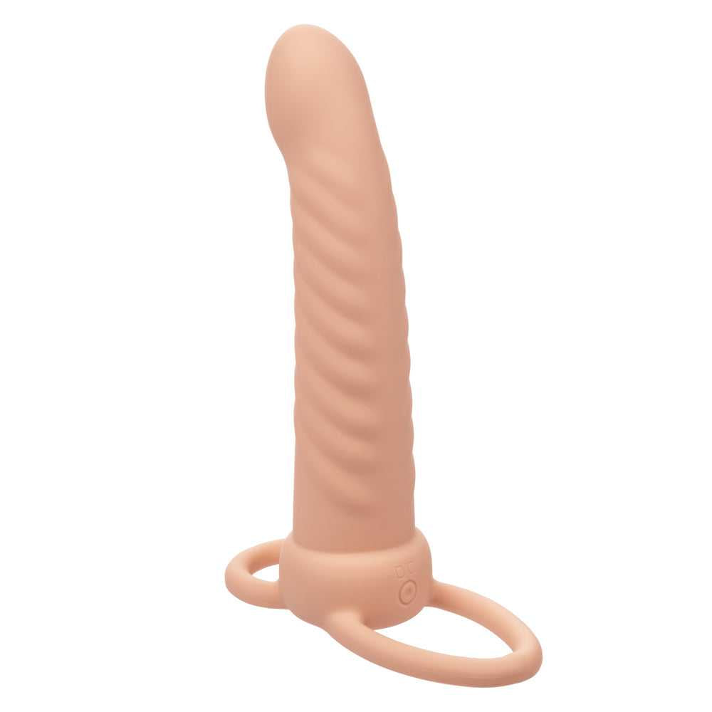 Performance Maxx Rechargeable Ribbed Dual Penetrator - Ivory Luxe Ember Essentials