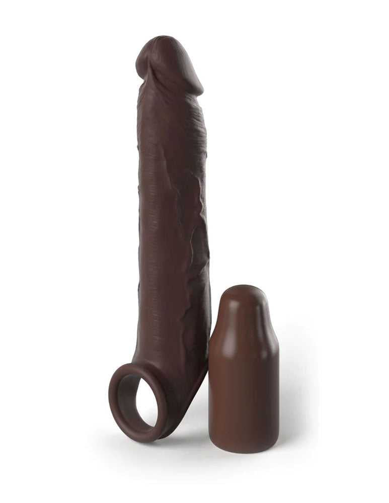 Fantasy X-Tensions Elite 7 Inch Extension With Strap - Brown Luxe Ember Essentials