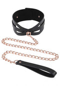 "Brat Collar and Leash - Black / Rose Gold SS09841"