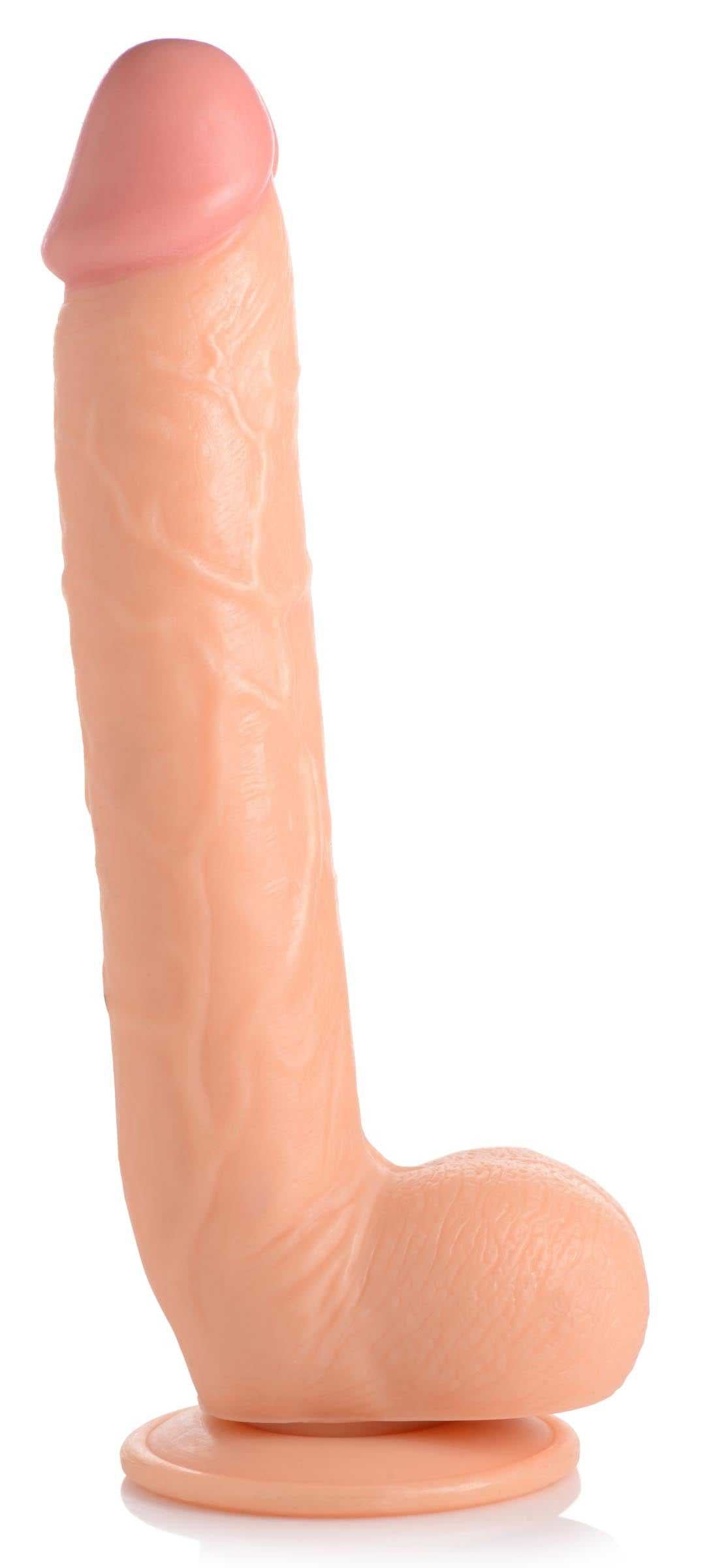 Long Logan 10 Inch Dildo With Balls - Light Luxe Ember Essentials