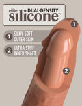 King Cock Elite 6 Inch Silicone Dual Density Cock - Tan
