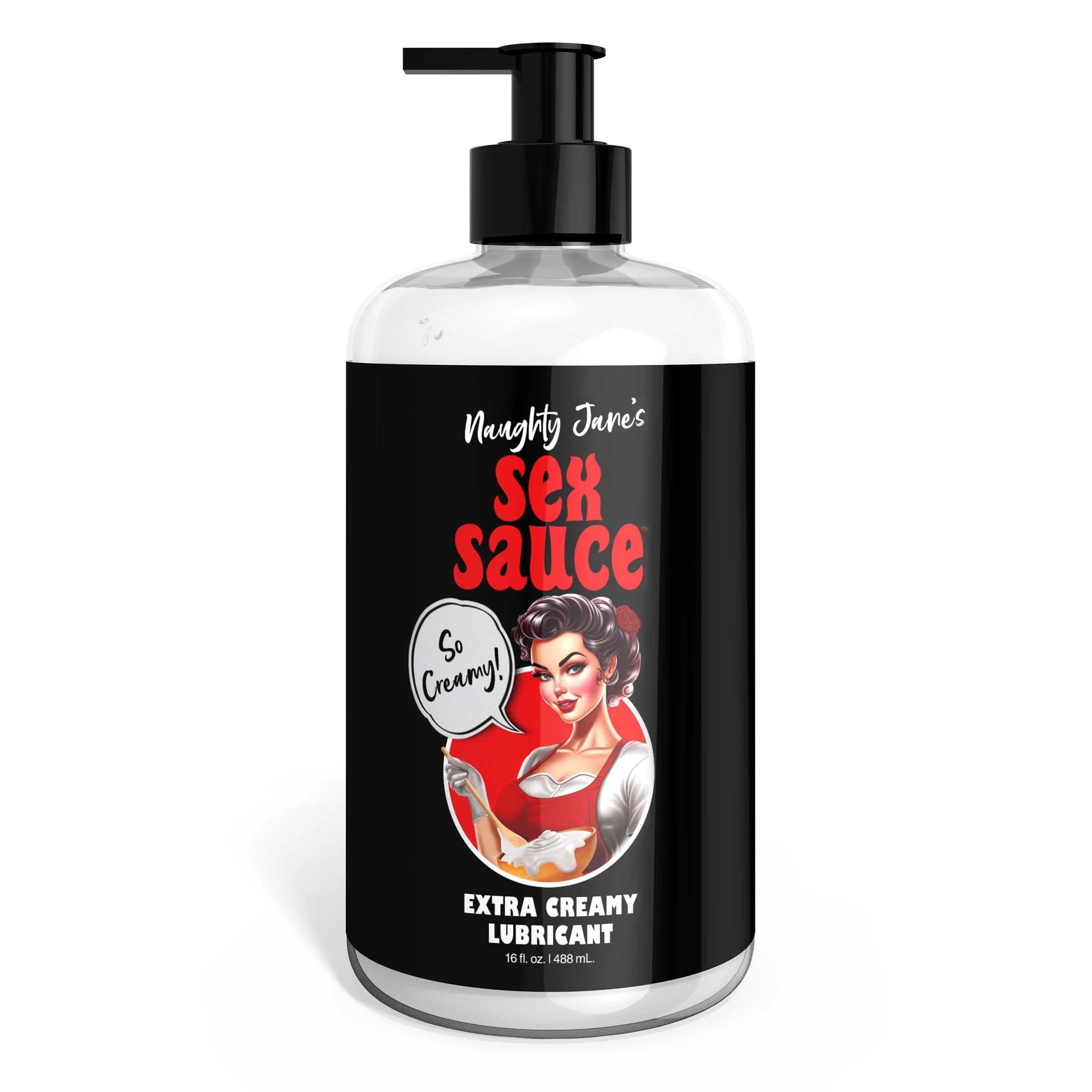Naughty Jane's Sex Sauce Extra Creamy Lubricant 16 Oz Luxe Ember Essentials