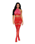 Garter Slip Dmnd - One Size - Red Luxe Ember Essentials