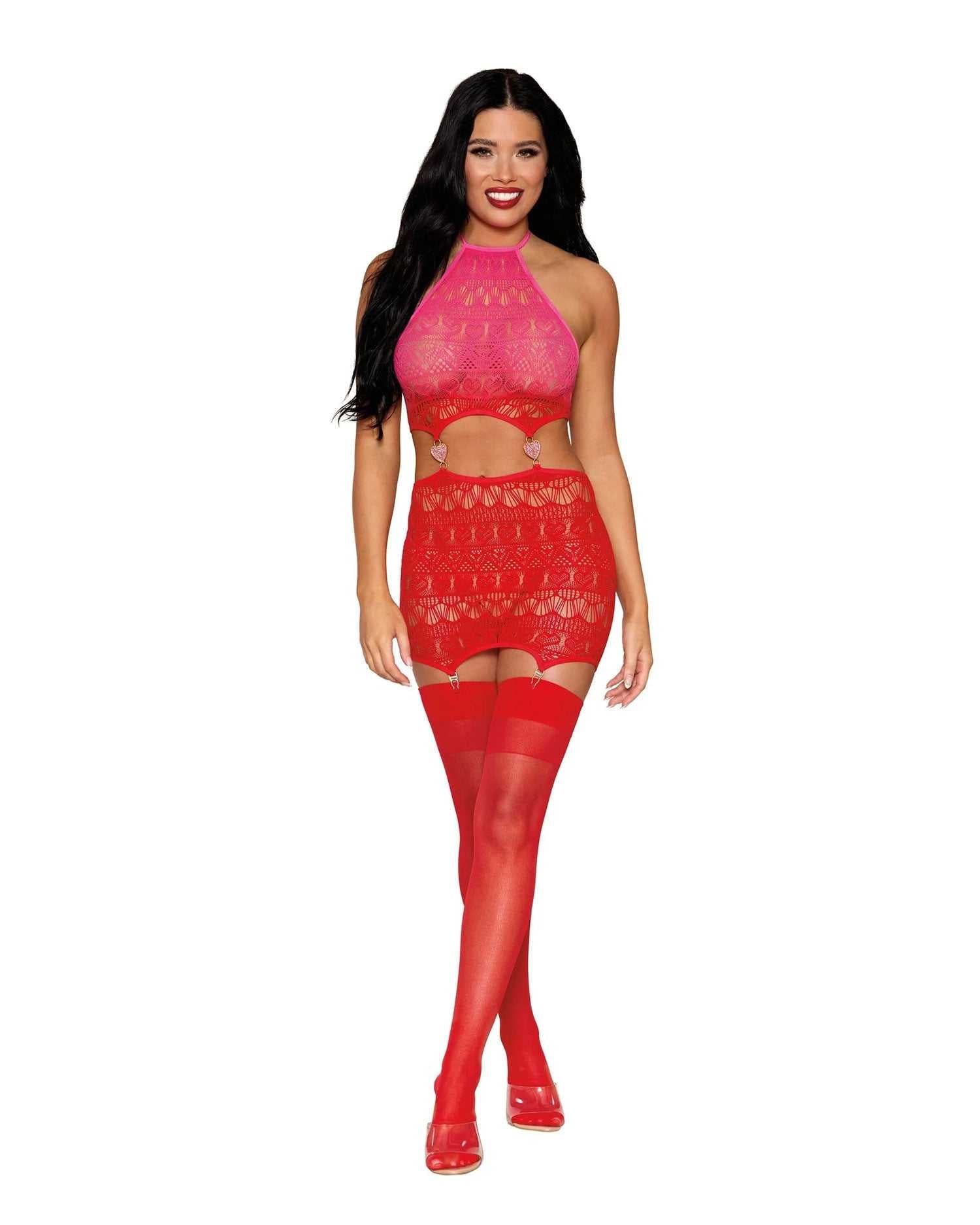Garter Slip Dmnd - One Size - Red Luxe Ember Essentials