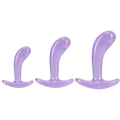 "Crystal Jellies - Curved Anal Trainer Set Purple DJ0289-69-CD"
