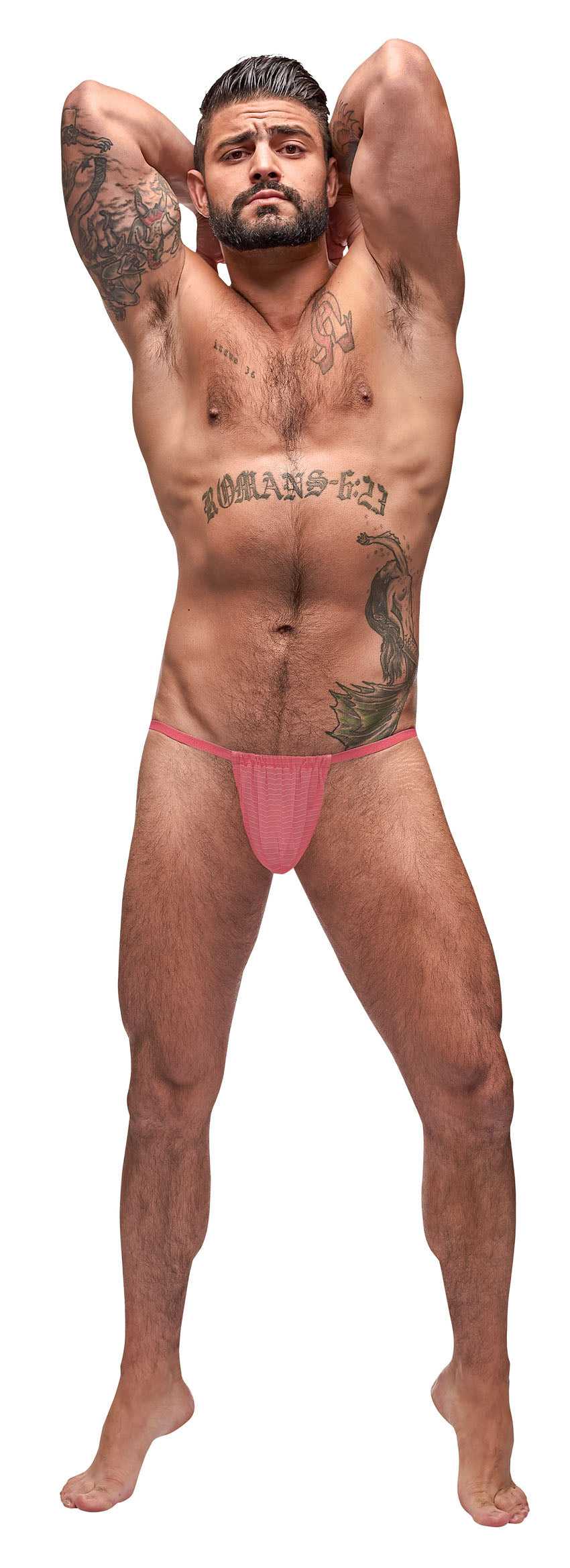 Mesh Rib Bong Posing Strap - Pink - One Size Luxe Ember Essentials