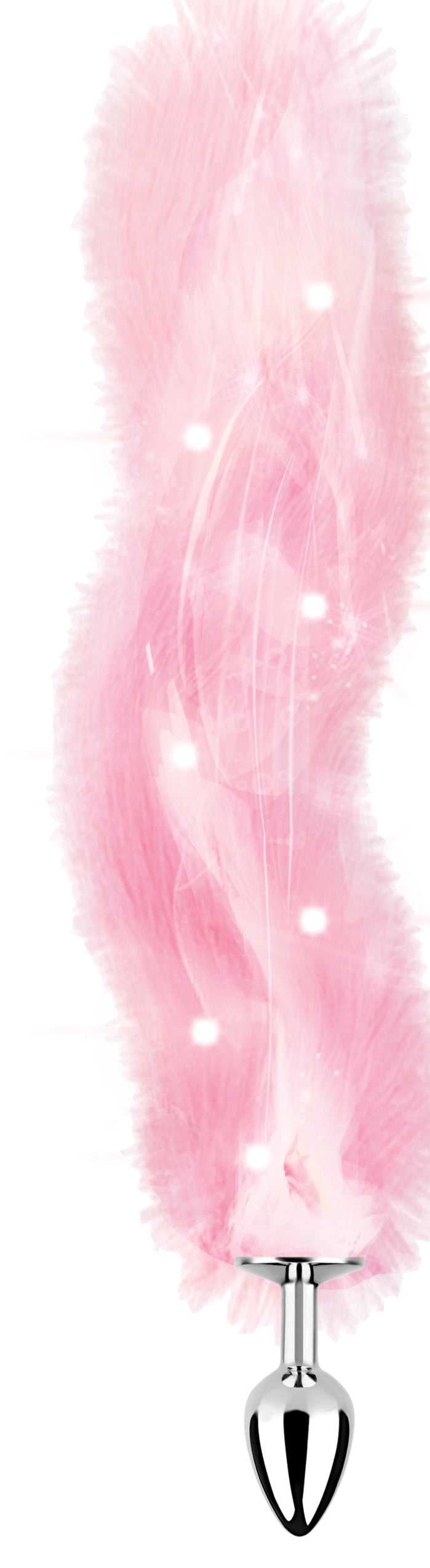 Foxy Tail - Light Up Faux Fur Butt Plug - Pink Plug - Pink Luxe Ember Essentials