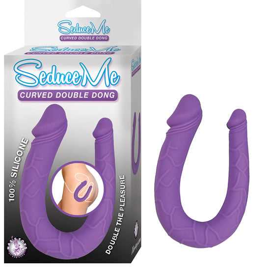 Seduce Me Curved Double Dong - Purple Luxe Ember Essentials