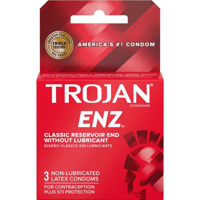 Trojan Enz Non-Lubricated Condoms - 3 Pack Luxe Ember Essentials