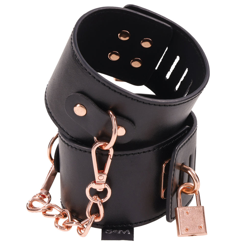 "Brat Locking Cuffs - Black SS09849"