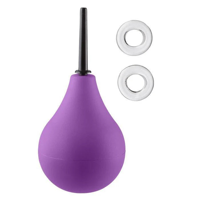 "Cloud 9 Fresh and Deluxe Anal Soft Tip Enema Douche 7.6oz With Ez Squeeze Bulb and 2 C-Rings WTC104CP"