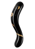 Secret Kisses - 7 Inch Handblown Double Ended Dildo - Black Luxe Ember Essentials