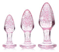 Glitter Gem Anal Plug Set - Pink Luxe Ember Essentials