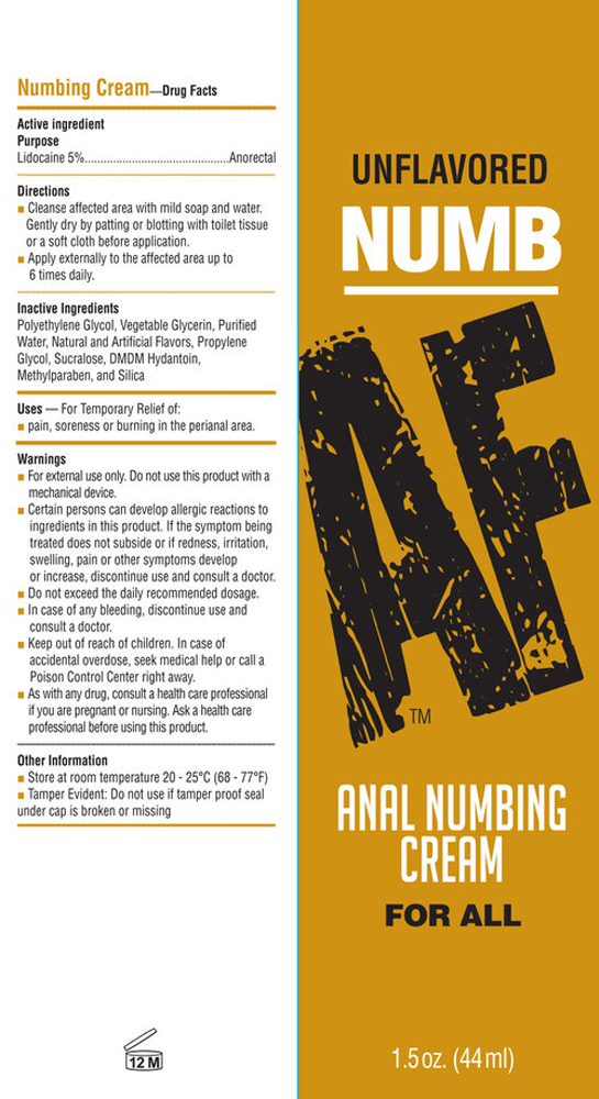 Numb Af - Anal Desensitizing Gel - Unflavored - 1.5 Fl. Oz. Luxe Ember Essentials