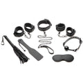 Master of Kink 10 Piece Deluxe Bondage Set - Black Luxe Ember Essentials