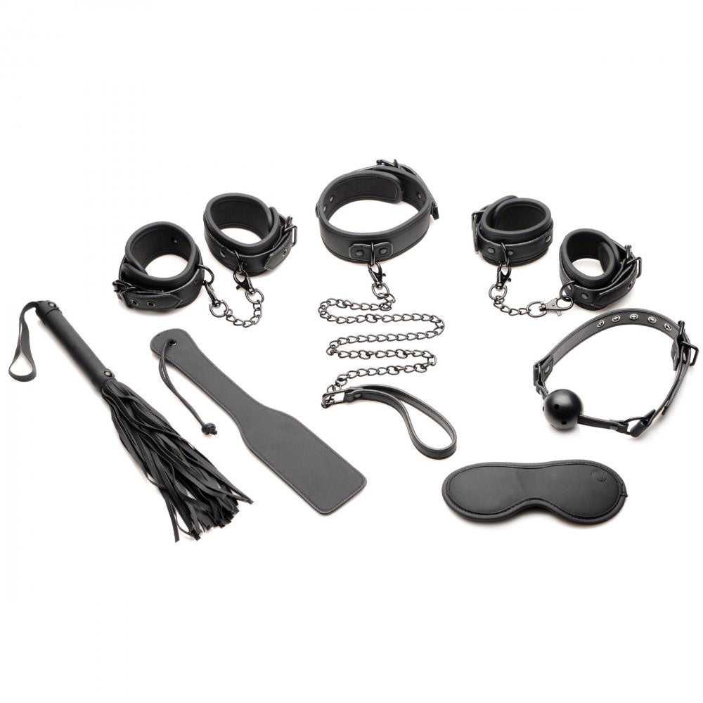 Master of Kink 10 Piece Deluxe Bondage Set - Black Luxe Ember Essentials