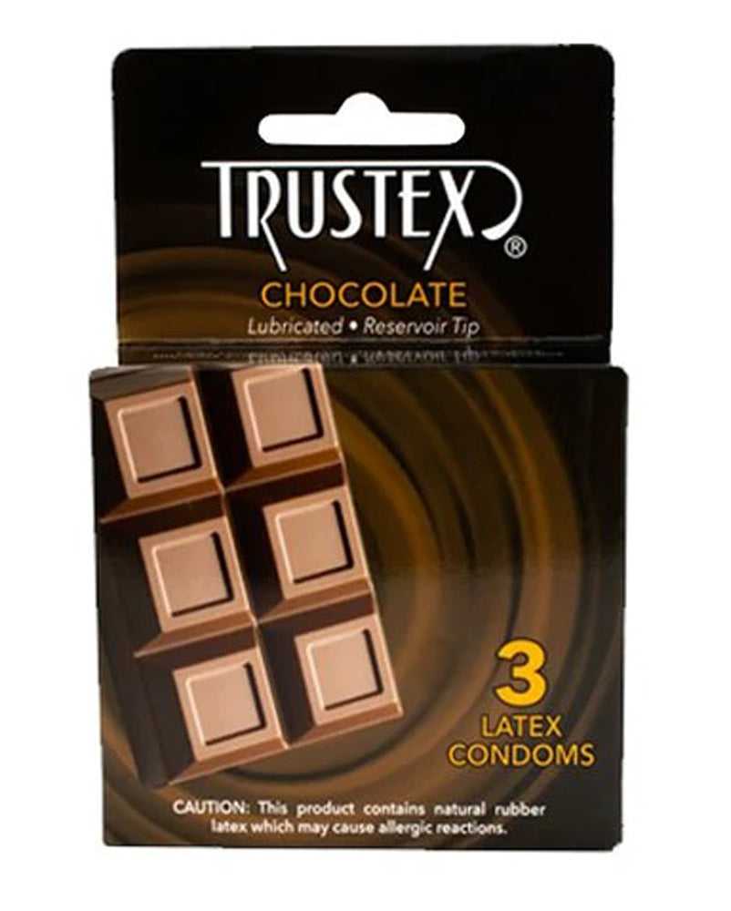 Trustex Flavored Lubricated Condoms - 3 Pack - Chocolate Luxe Ember Essentials