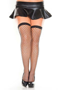 Mini Diamond Net Thigh Hi - Queen Size - Black Luxe Ember Essentials