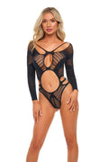 On Chokehold Bodysuit - One Size - Black Luxe Ember Essentials