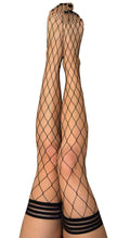 Michelle - Fishnet Thigh High - Size C - Black Luxe Ember Essentials