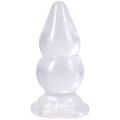 "Crystal Jellies - Double Pop Plug - 6 Inch Clear DJ0288-94-CD"