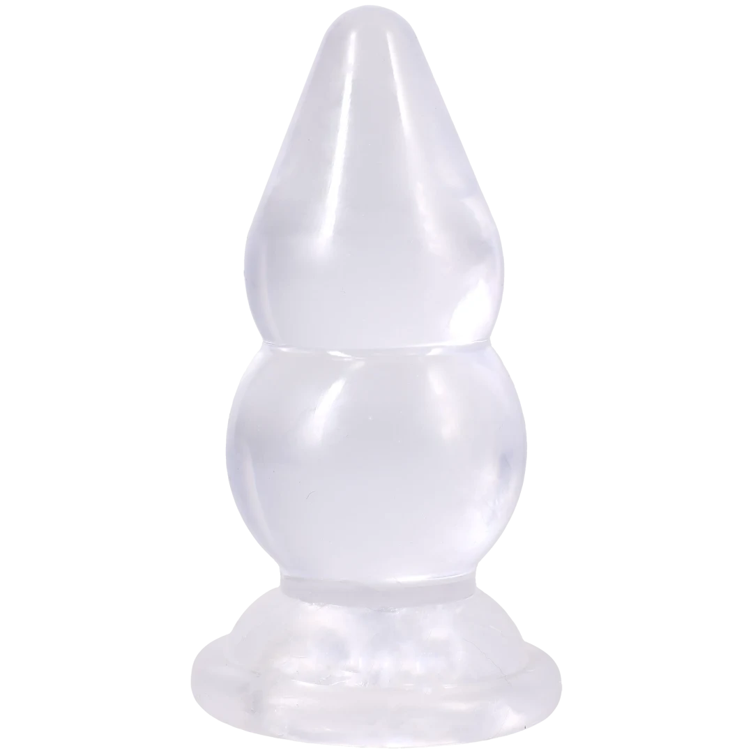 "Crystal Jellies - Double Pop Plug - 6 Inch Clear DJ0288-94-CD"