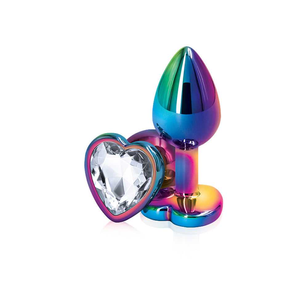 Rear Assets - Multicolor Heart - Small - Clear Luxe Ember Essentials