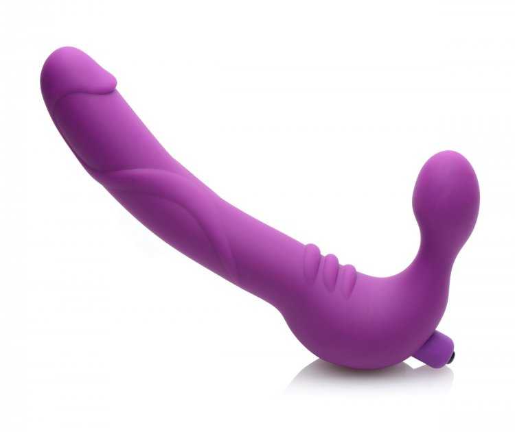 Royal Revolver Vibrating Strapless Strap- on Dildo - Purple Luxe Ember Essentials