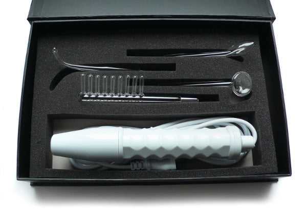 Neon Wand Electrosex Kit - White Handle - Purple Electrode Luxe Ember Essentials